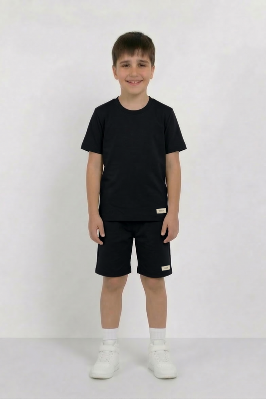 Black Co-ord Set - Cotton Lycra