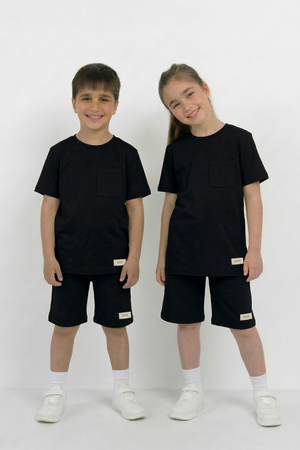 Black Co-ord Set - Cotton Lycra