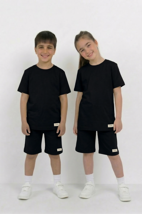 Black Co-ord Set - Cotton Lycra