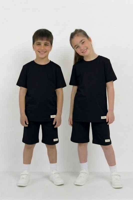 Black Co-ord Set - Cotton Lycra