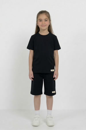 Black Co-ord Set - Cotton Lycra