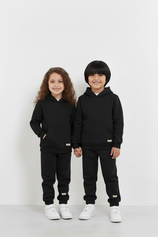 Black Hoodie and Trouser Set