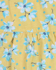 Yellow Floral Frock – Cotton Jersey
