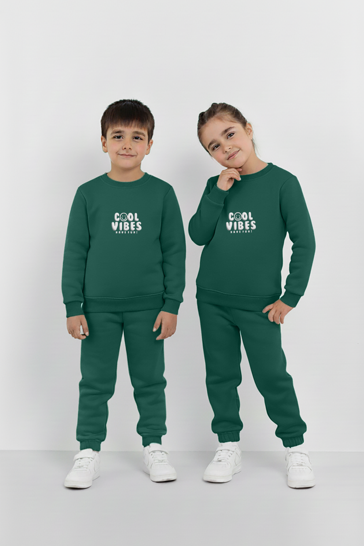 Green Cool Vibes Sweatshirt & Trouser Set