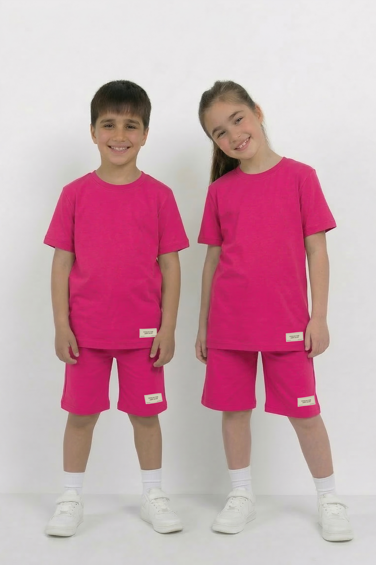 Hot Pink Co-ord Set - Cotton Lycra