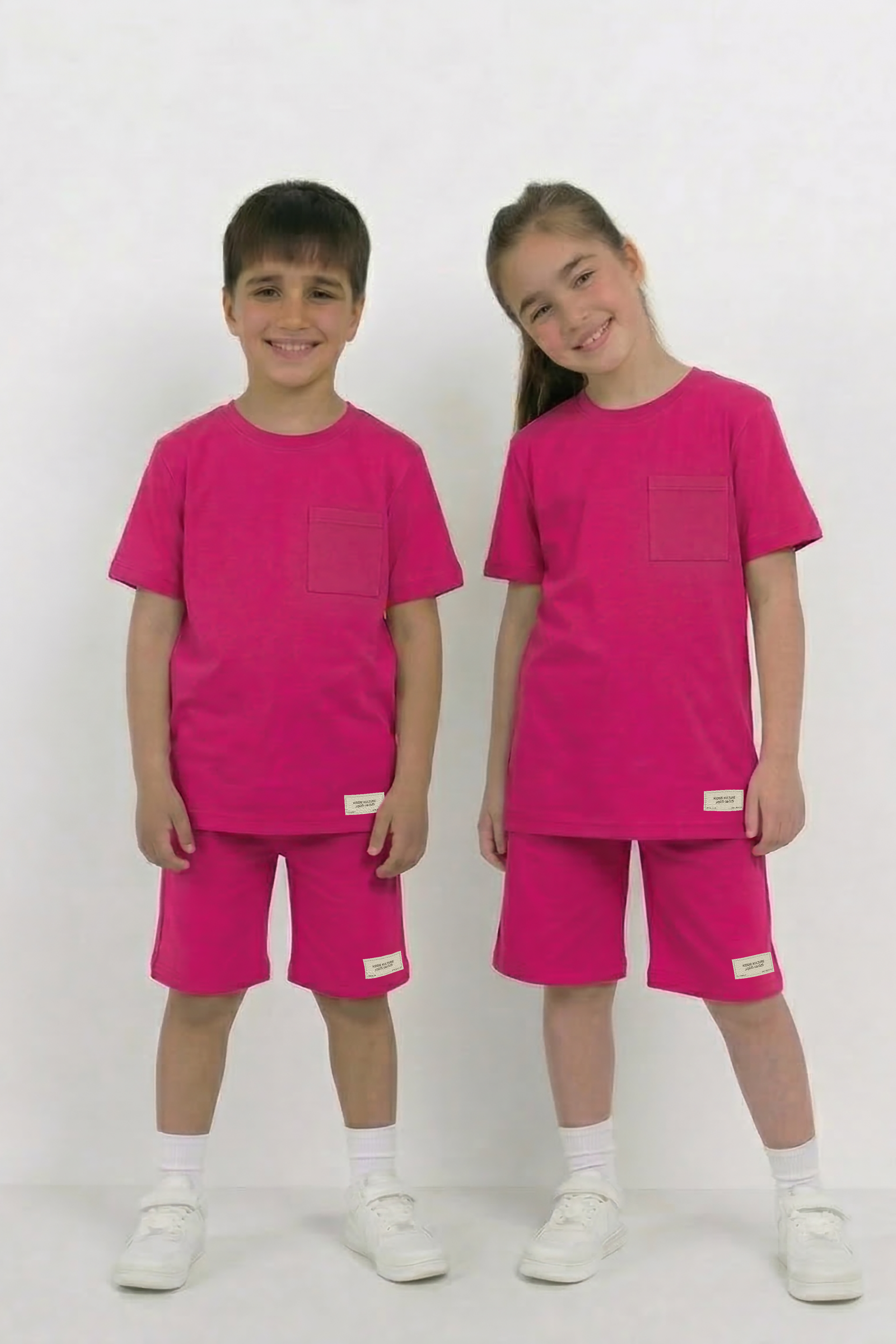 Hot Pink Co-ord Set - Cotton Lycra