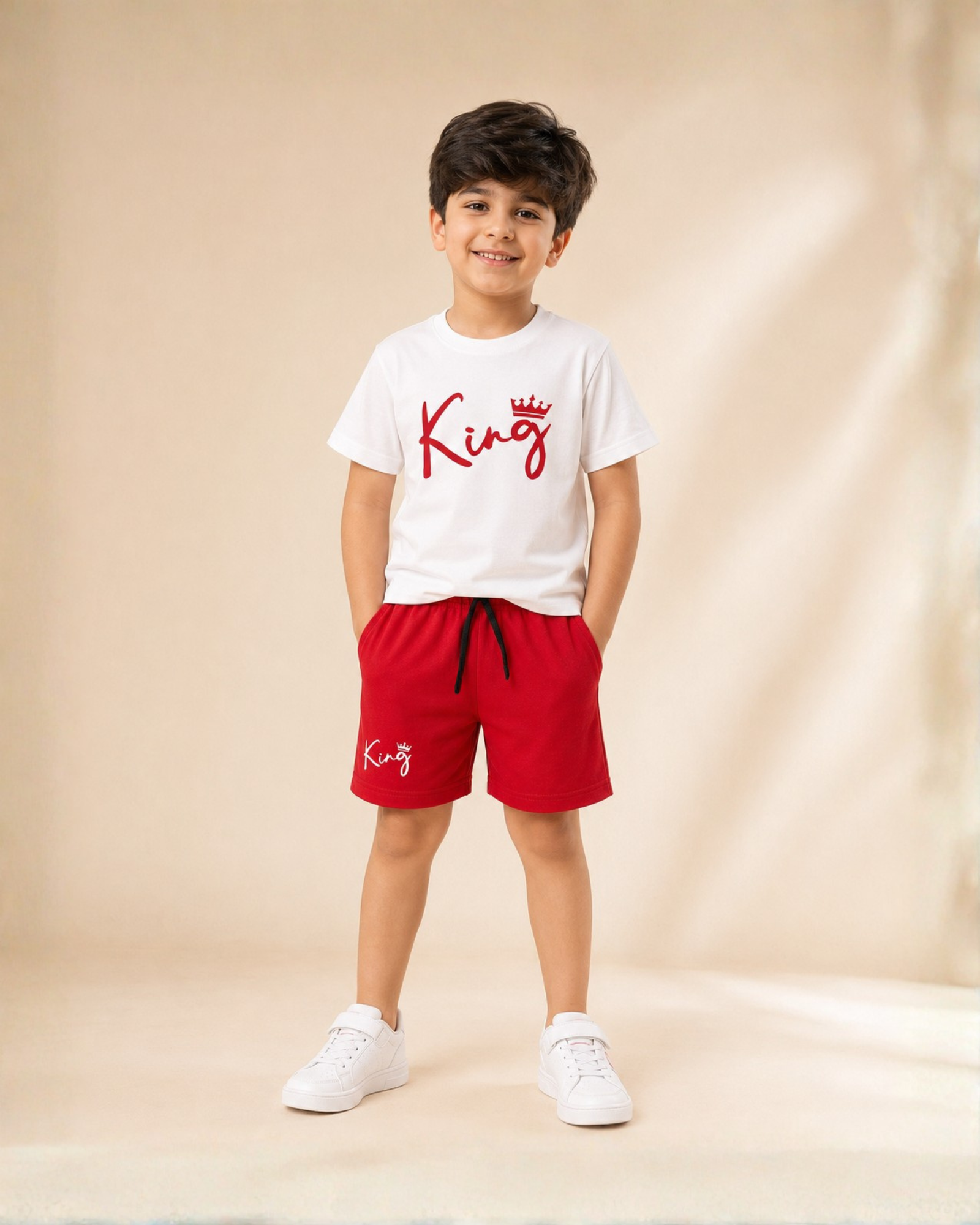 King Red Outfit | T-Shirt + Shorts Set