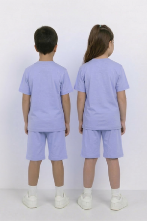 Light Purple Co-ord Set - Cotton Lycra