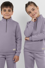 Lilac Quarter Zip Sweatshirt