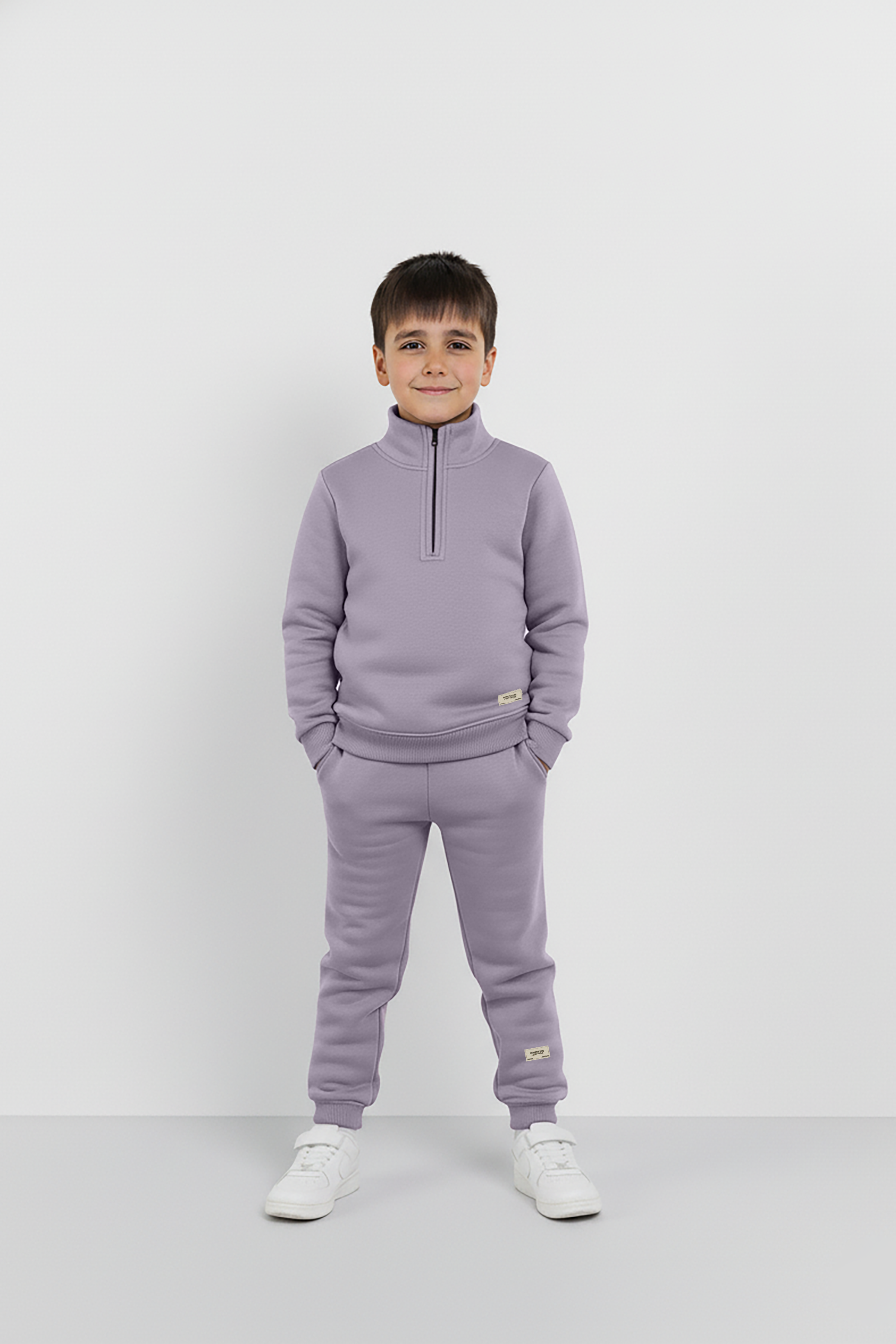 Lilac Quarter Zip Sweatshirt