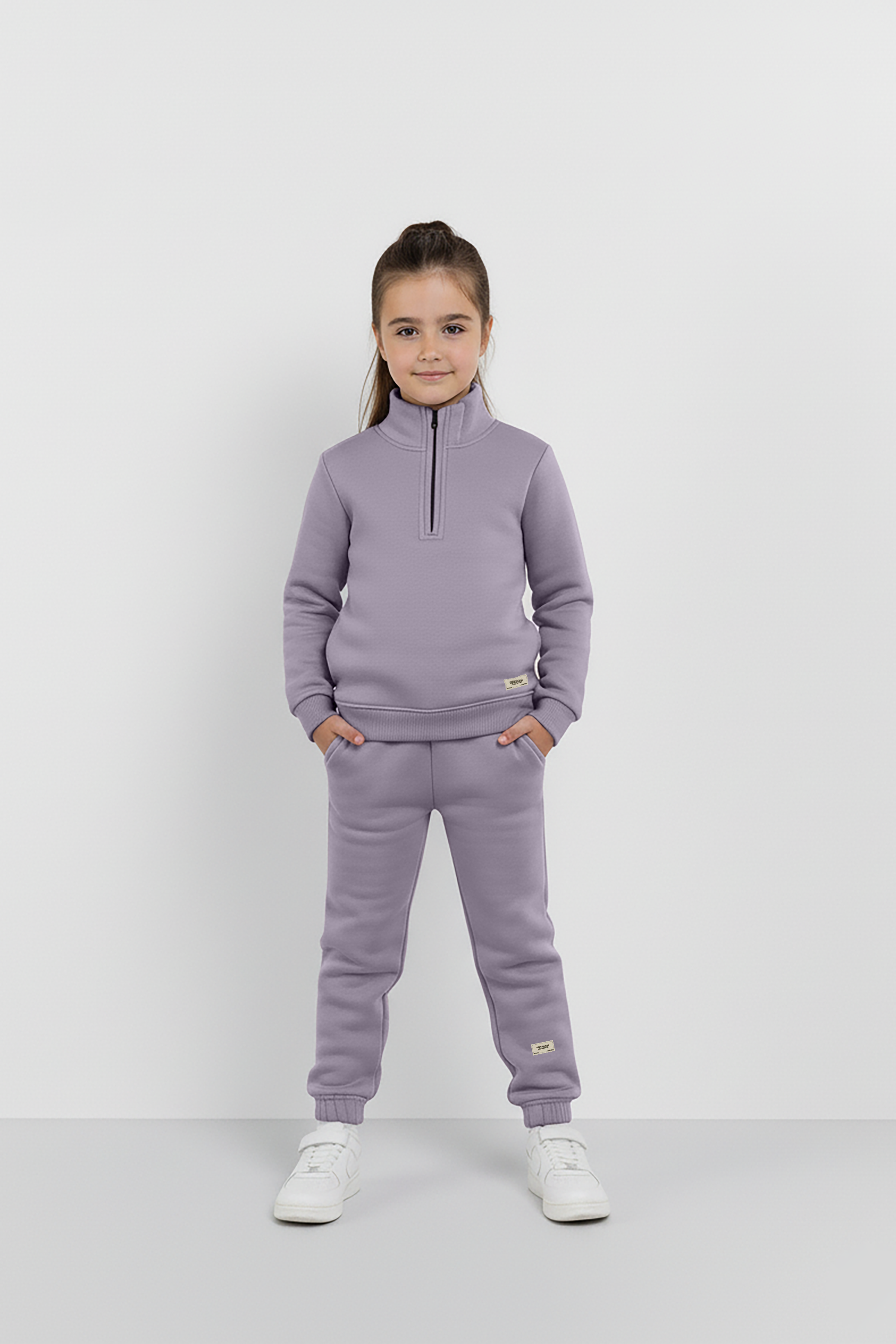Lilac Quarter Zip Sweatshirt