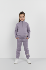 Lilac Quarter Zip Sweatshirt