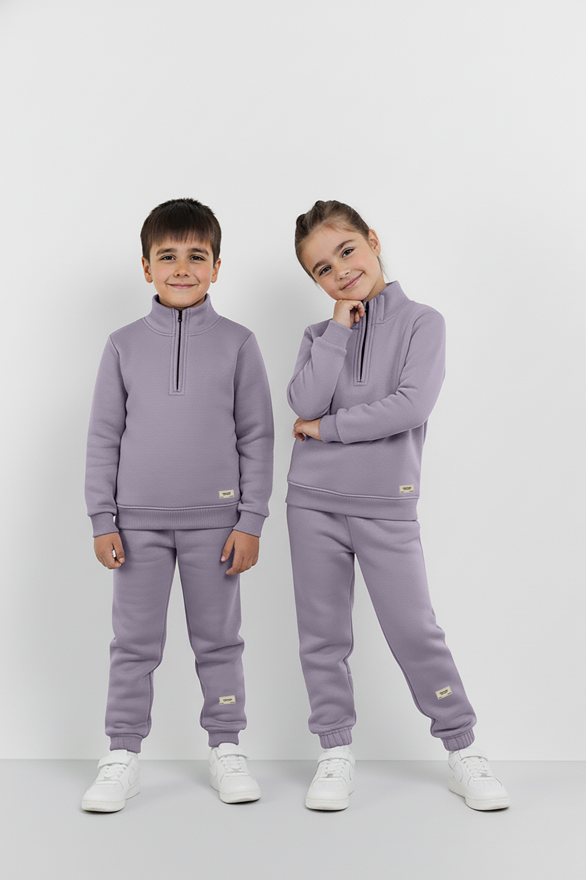 Lilac Quarter Zip Sweatshirt