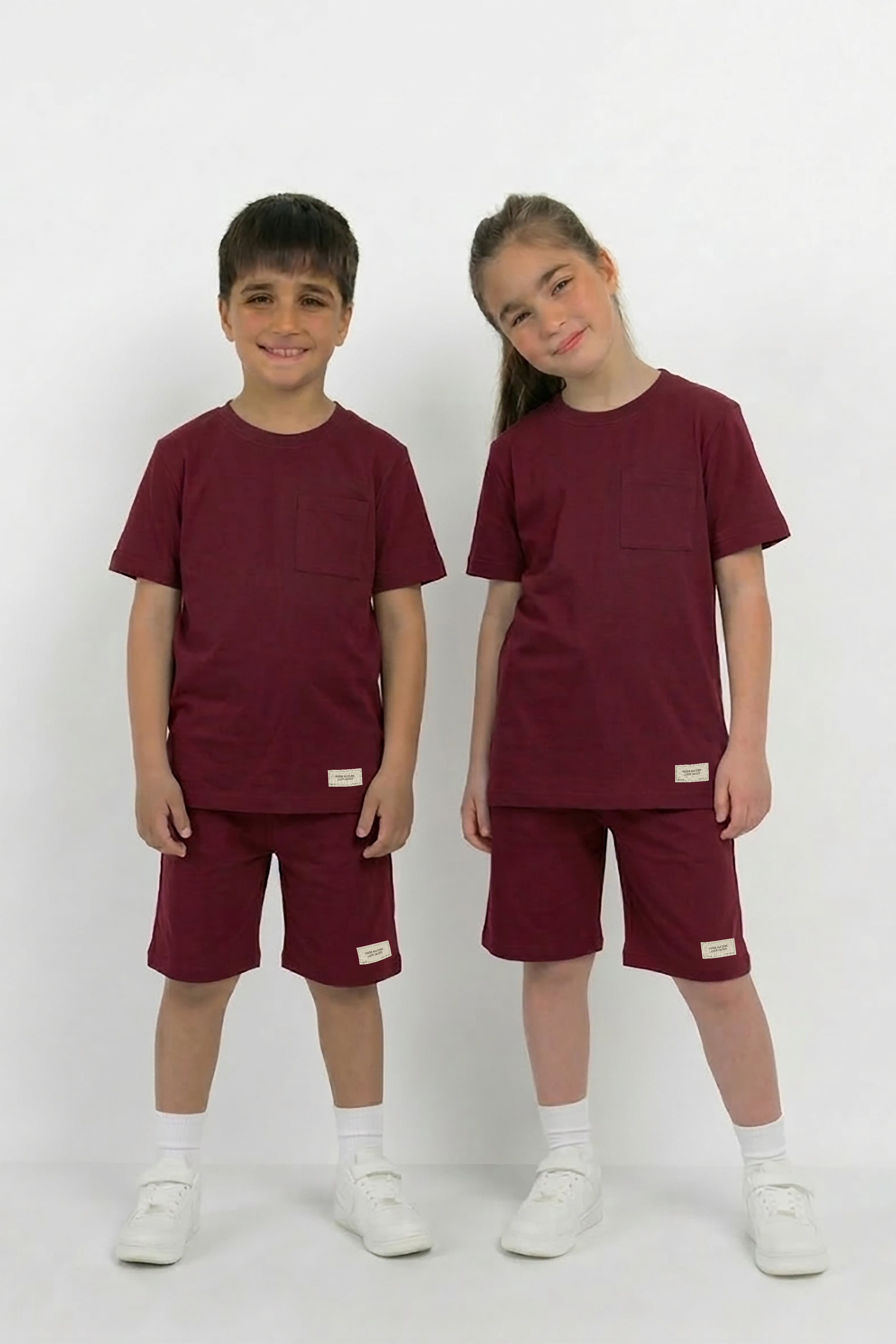 Maroon Co-ord Set - Cotton Lycra