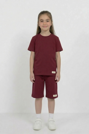 Maroon Co-ord Set - Cotton Lycra