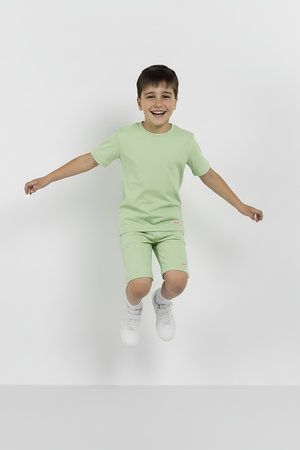 Neon Green Co-ord Set - Cotton Lycra