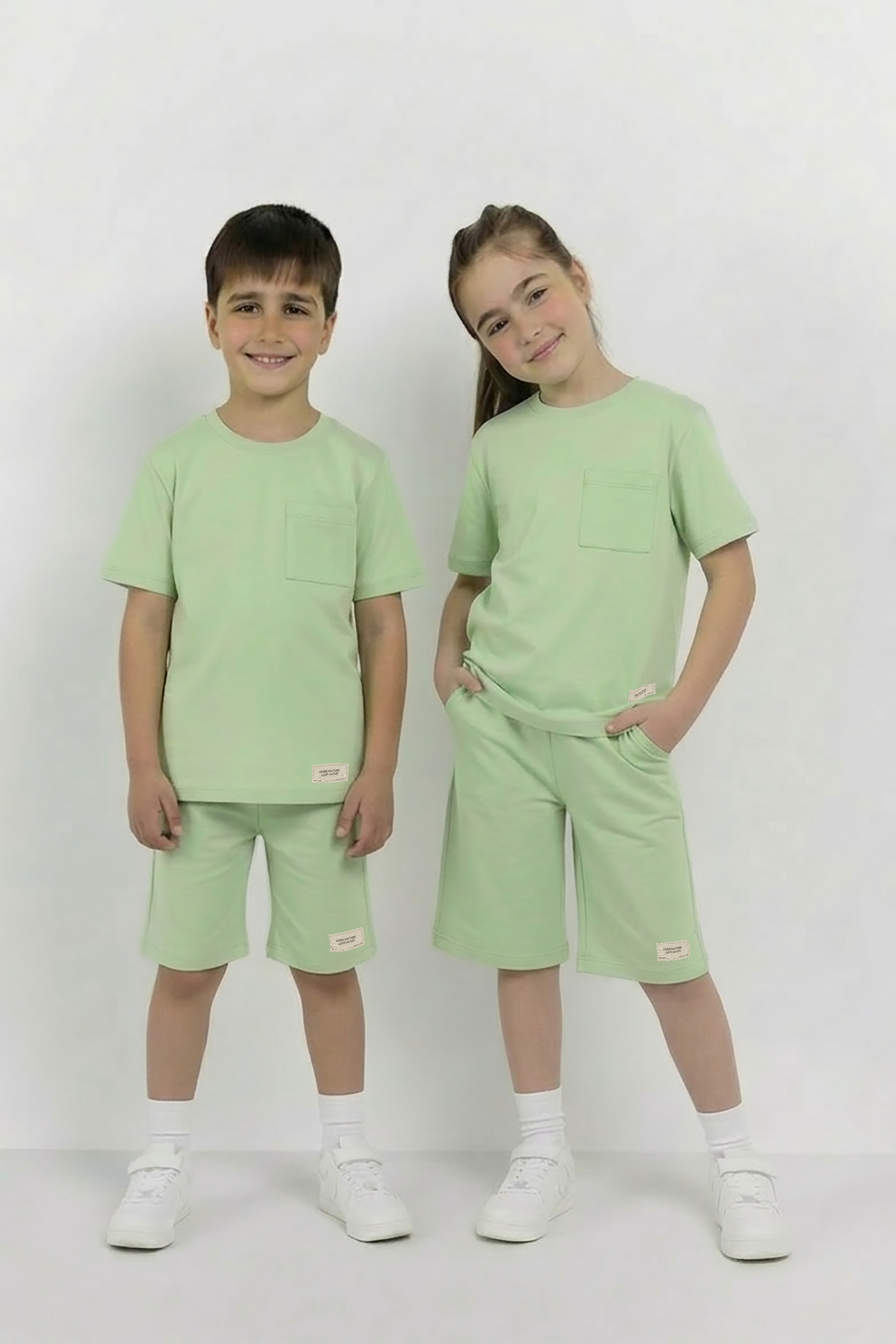 Neon Green Co-ord Set - Cotton Lycra