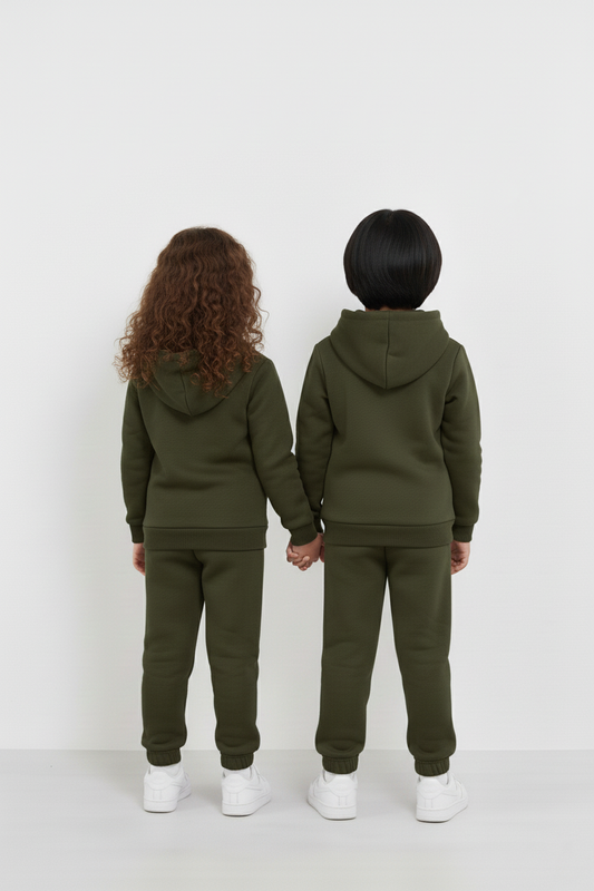 Olive Hoodie and Trouser Set