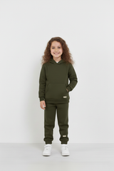 Olive Hoodie and Trouser Set