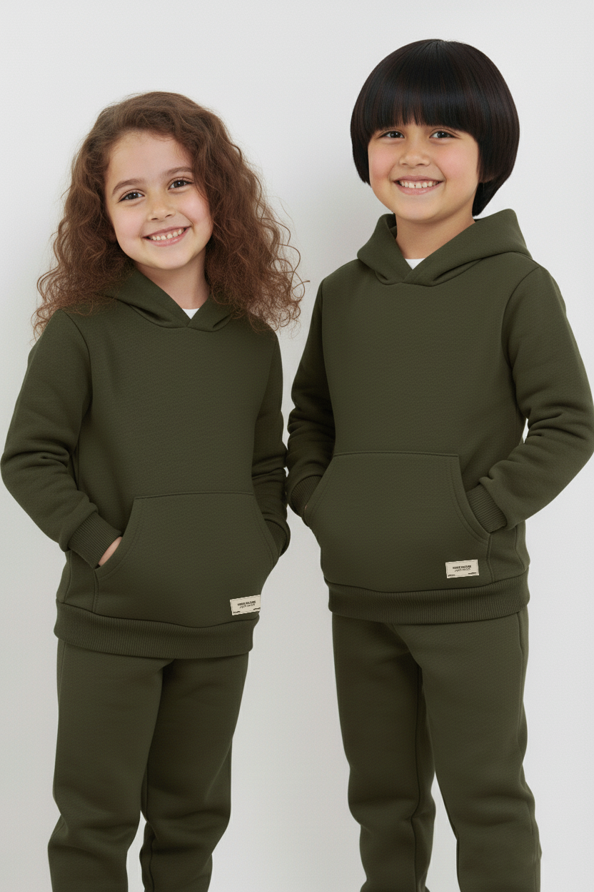 Olive Hoodie and Trouser Set