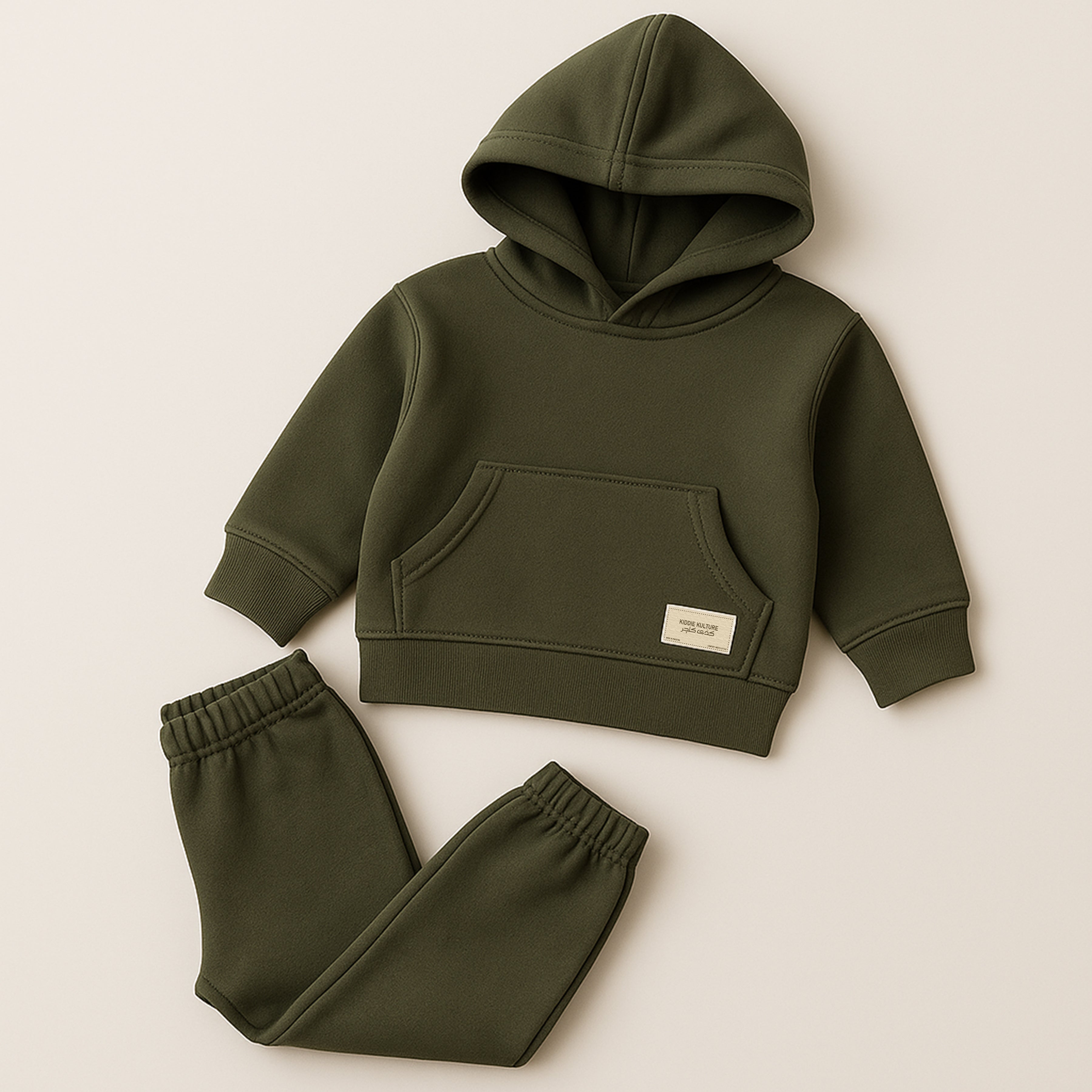 Olive Hoodie and Joggers Set