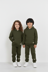 Olive Hoodie and Trouser Set