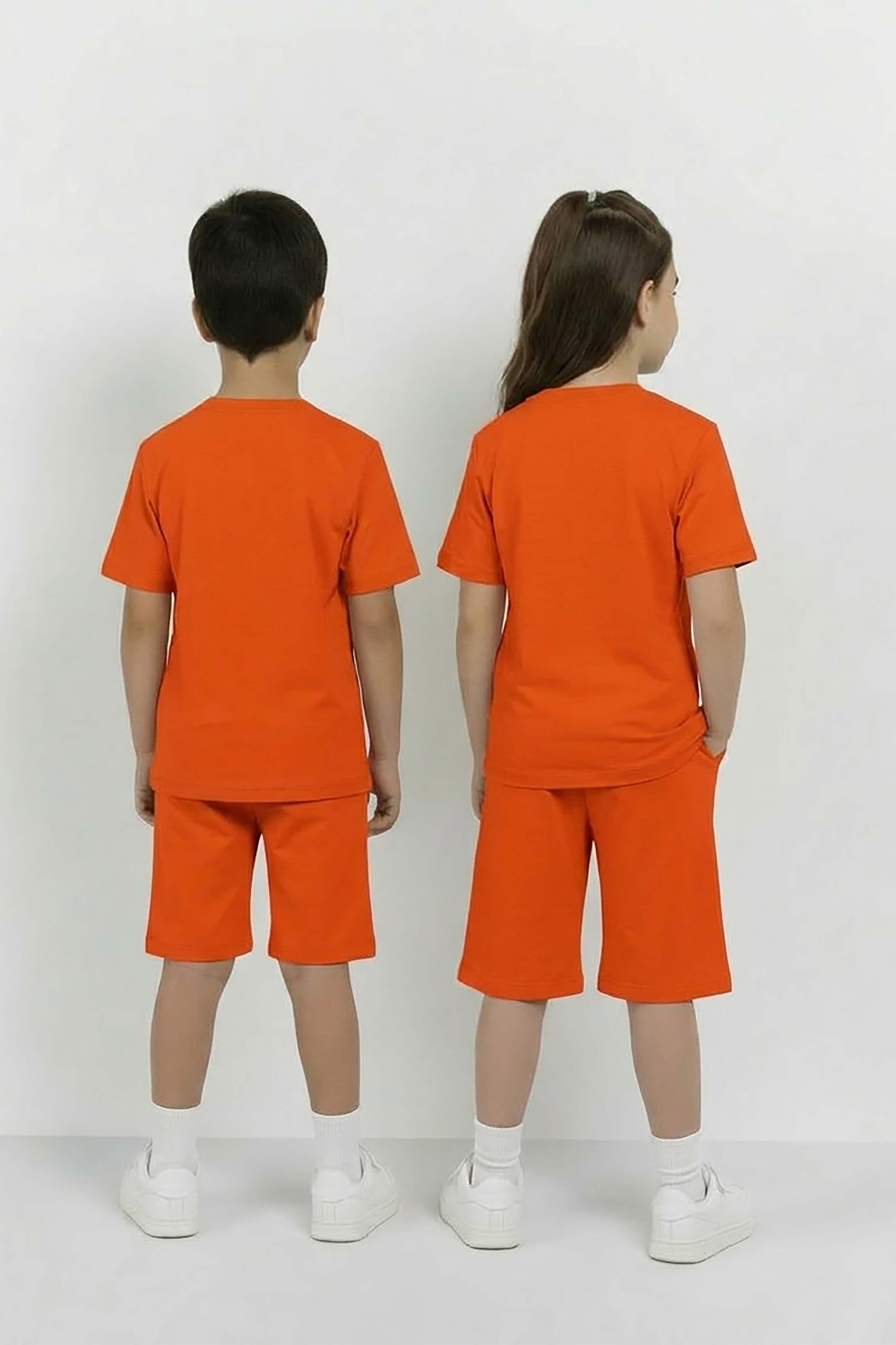 Orange Co-ord Set - Cotton Lycra
