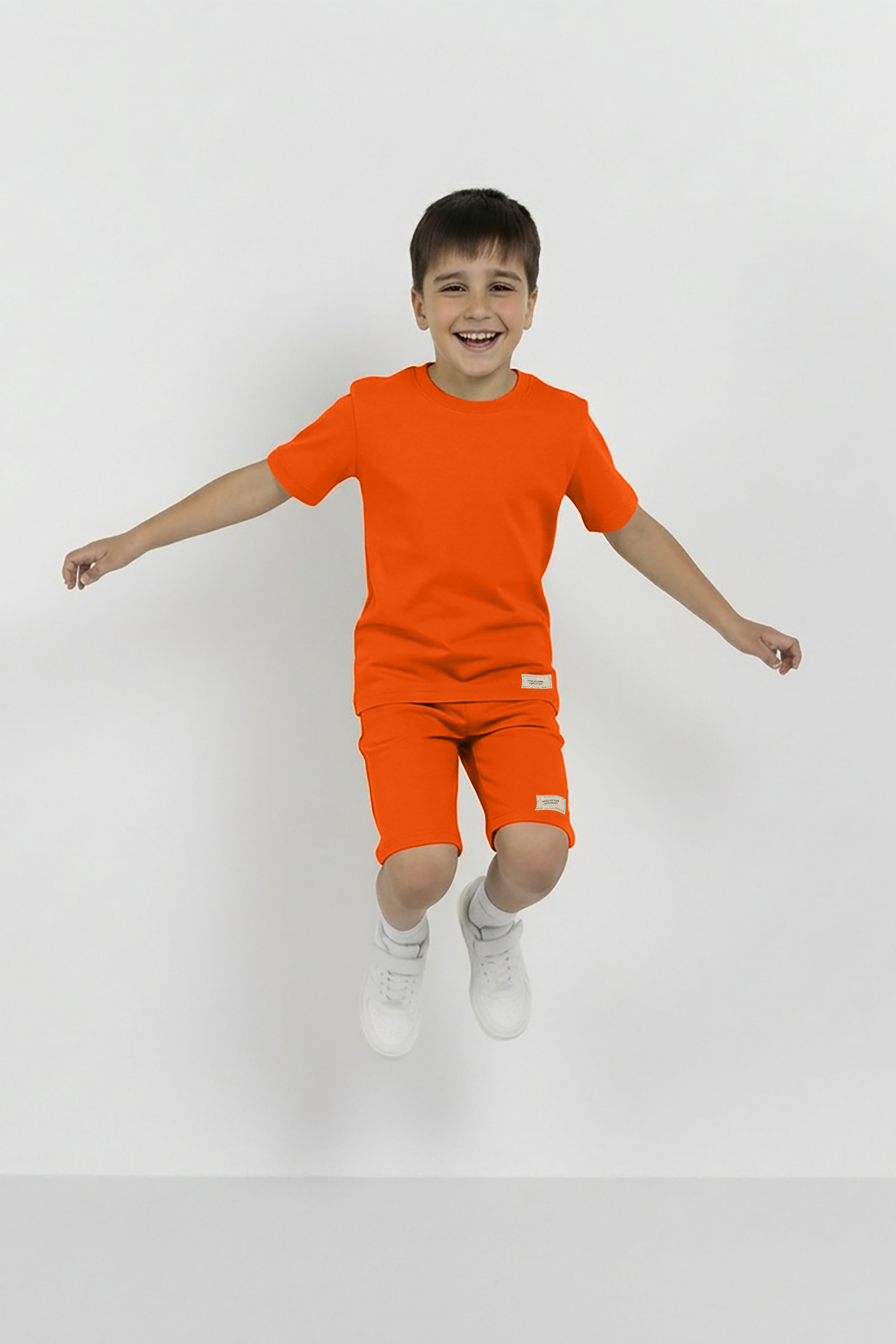 Orange Co-ord Set - Cotton Lycra