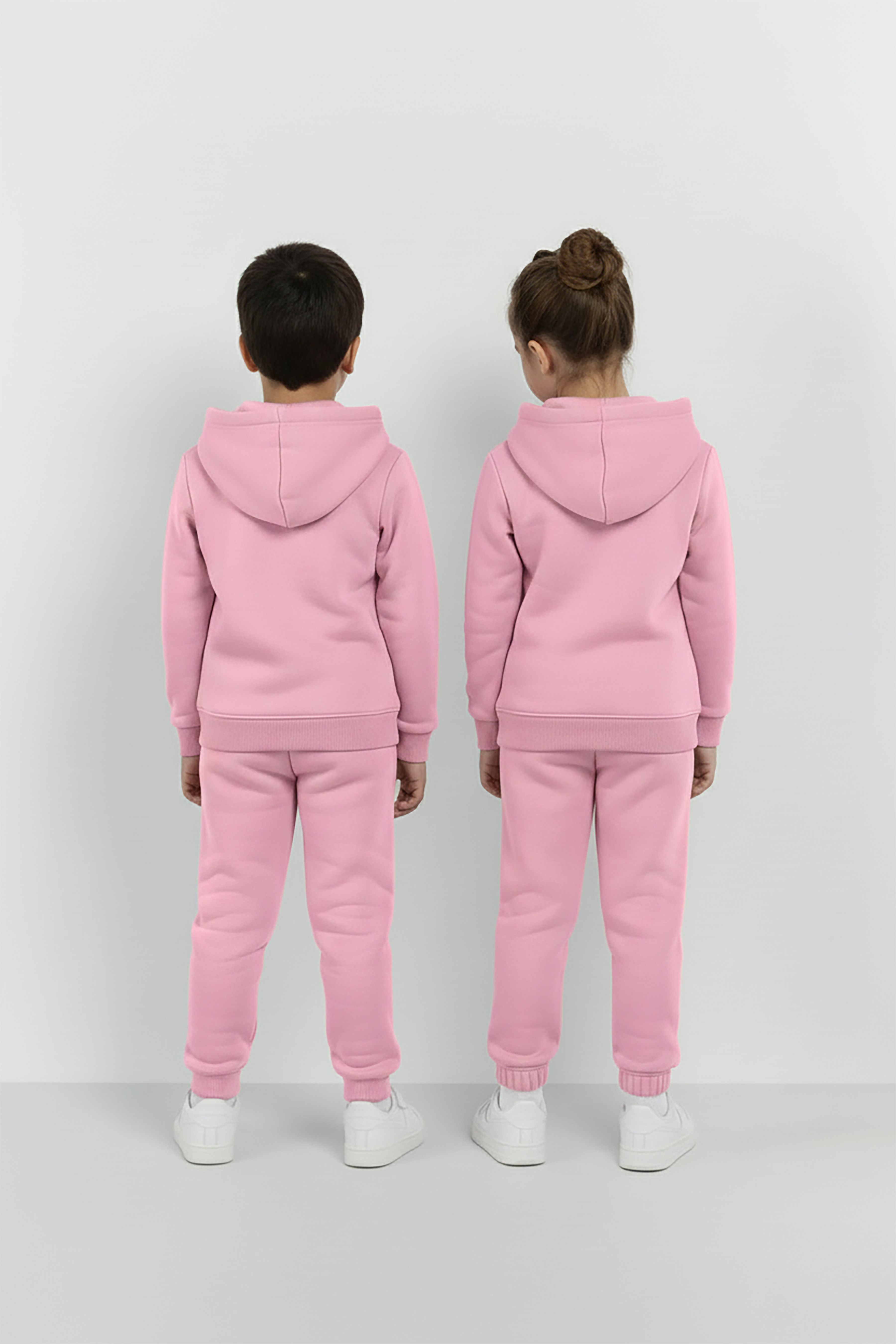 Pink Zipper Hoodie and Trouser Set