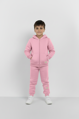 Pink Zipper Hoodie and Trouser Set