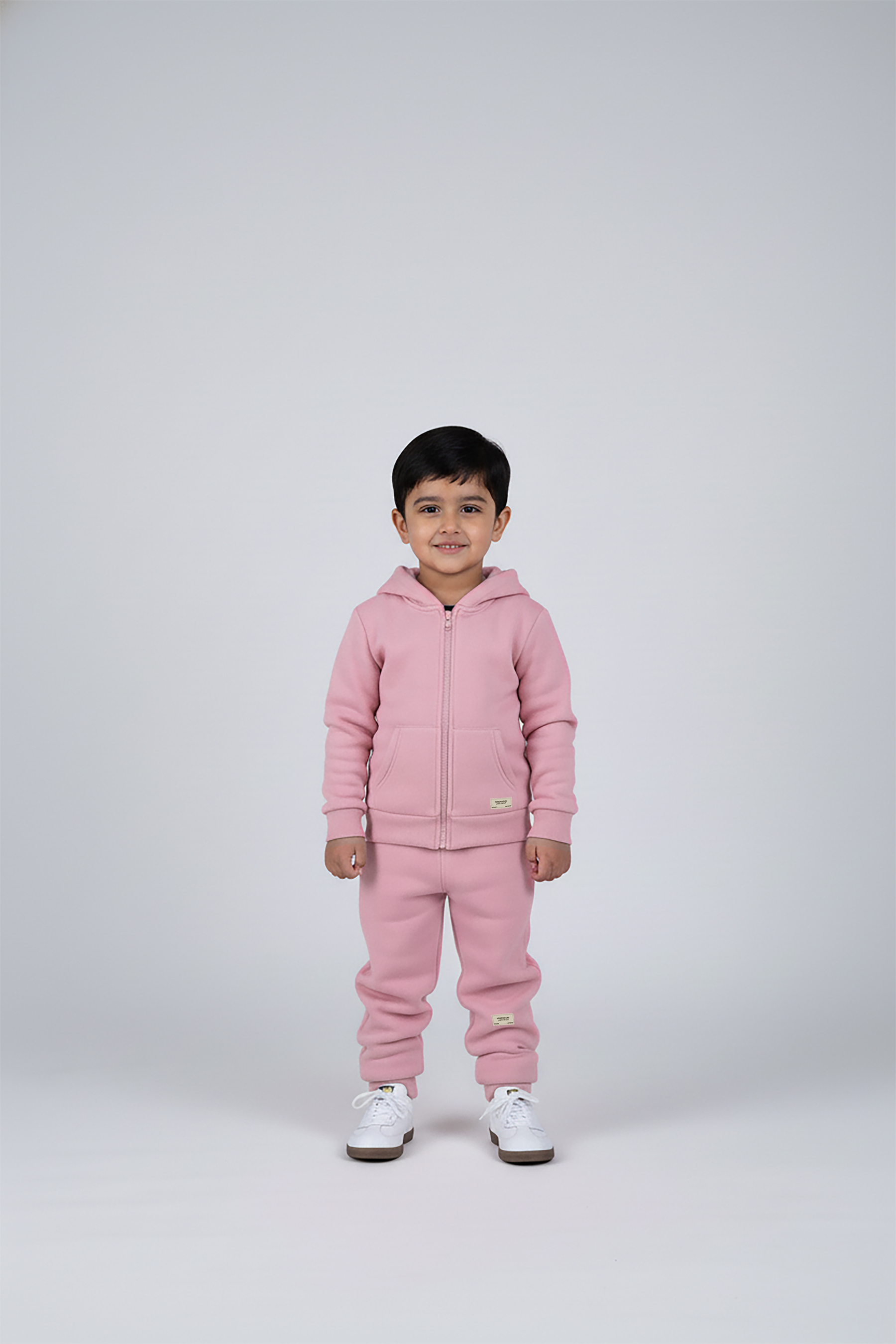 Pink Zipper Hoodie and Trouser Set
