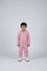 Pink Zipper Hoodie and Trouser Set