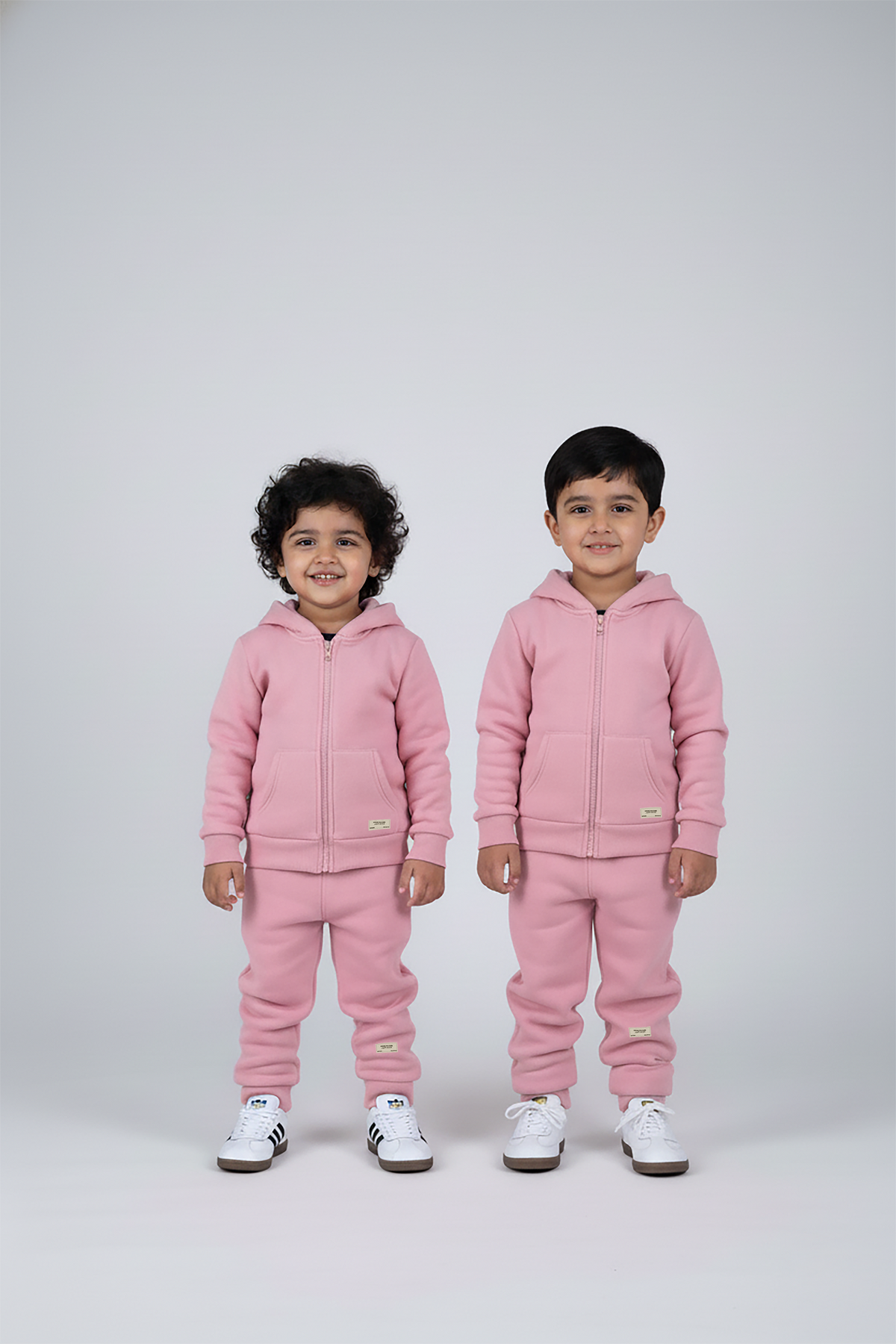 Pink Zipper Hoodie and Trouser Set