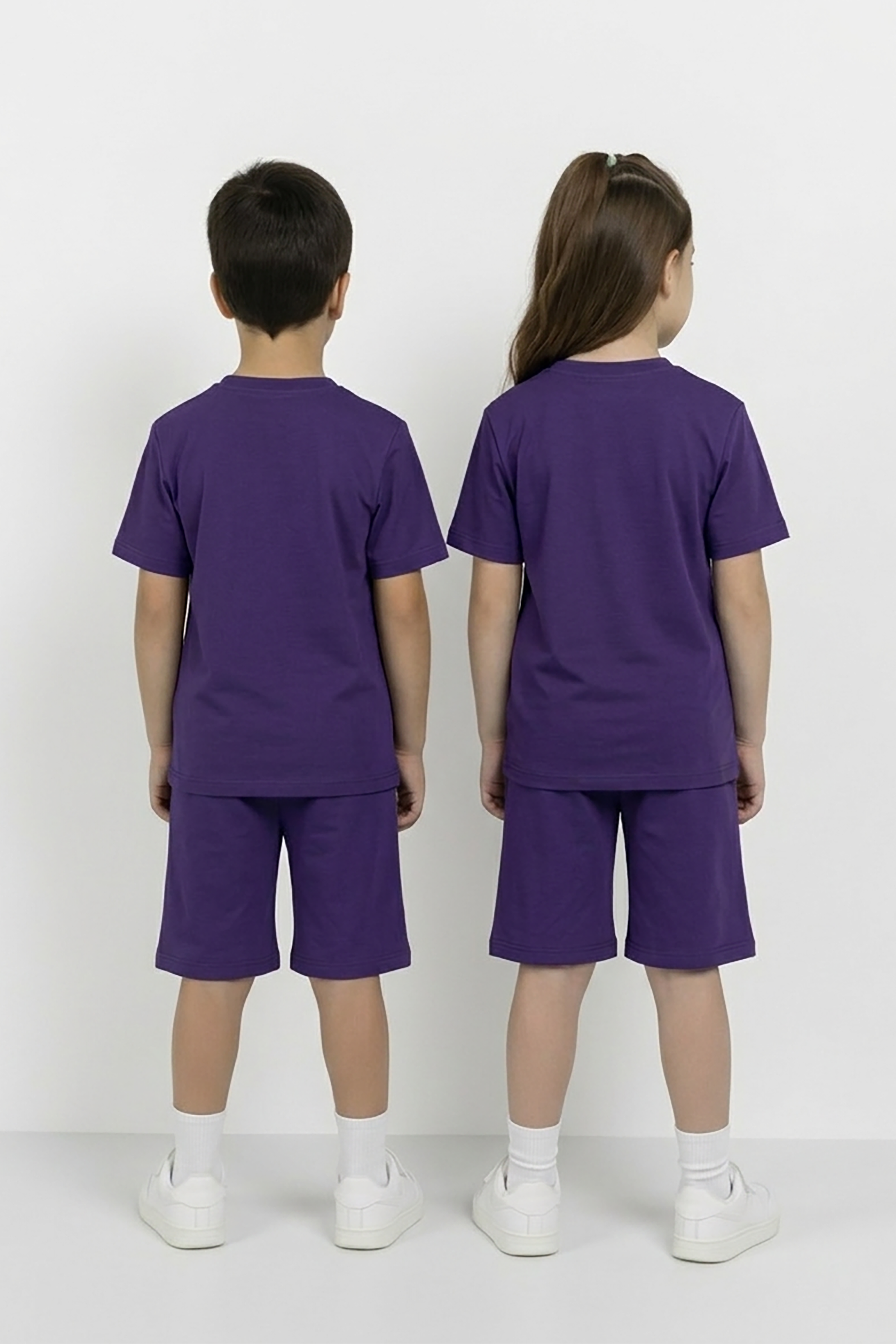 Dark Purple Co-ord Set - Cotton Lycra