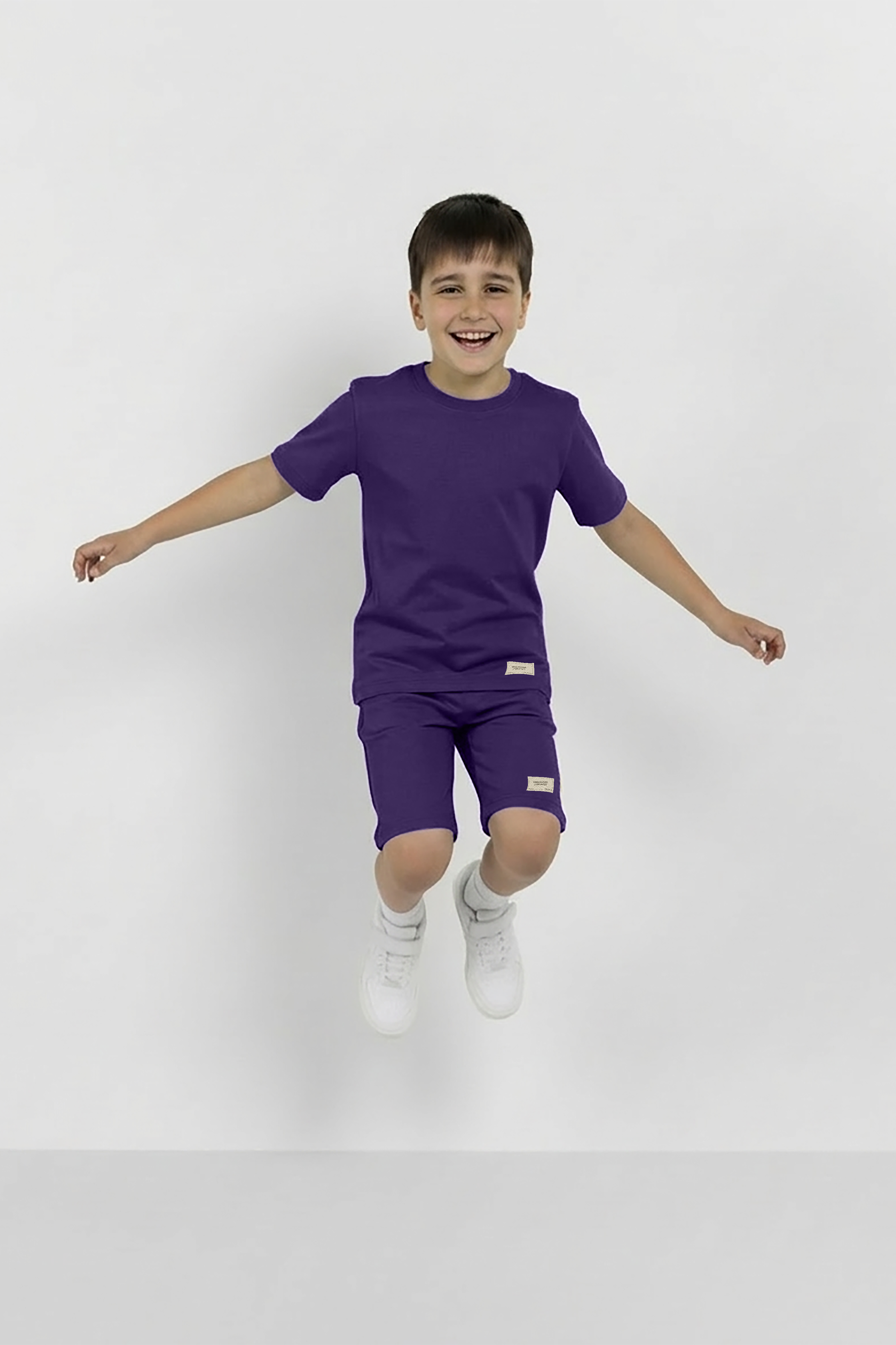 Dark Purple Co-ord Set - Cotton Lycra