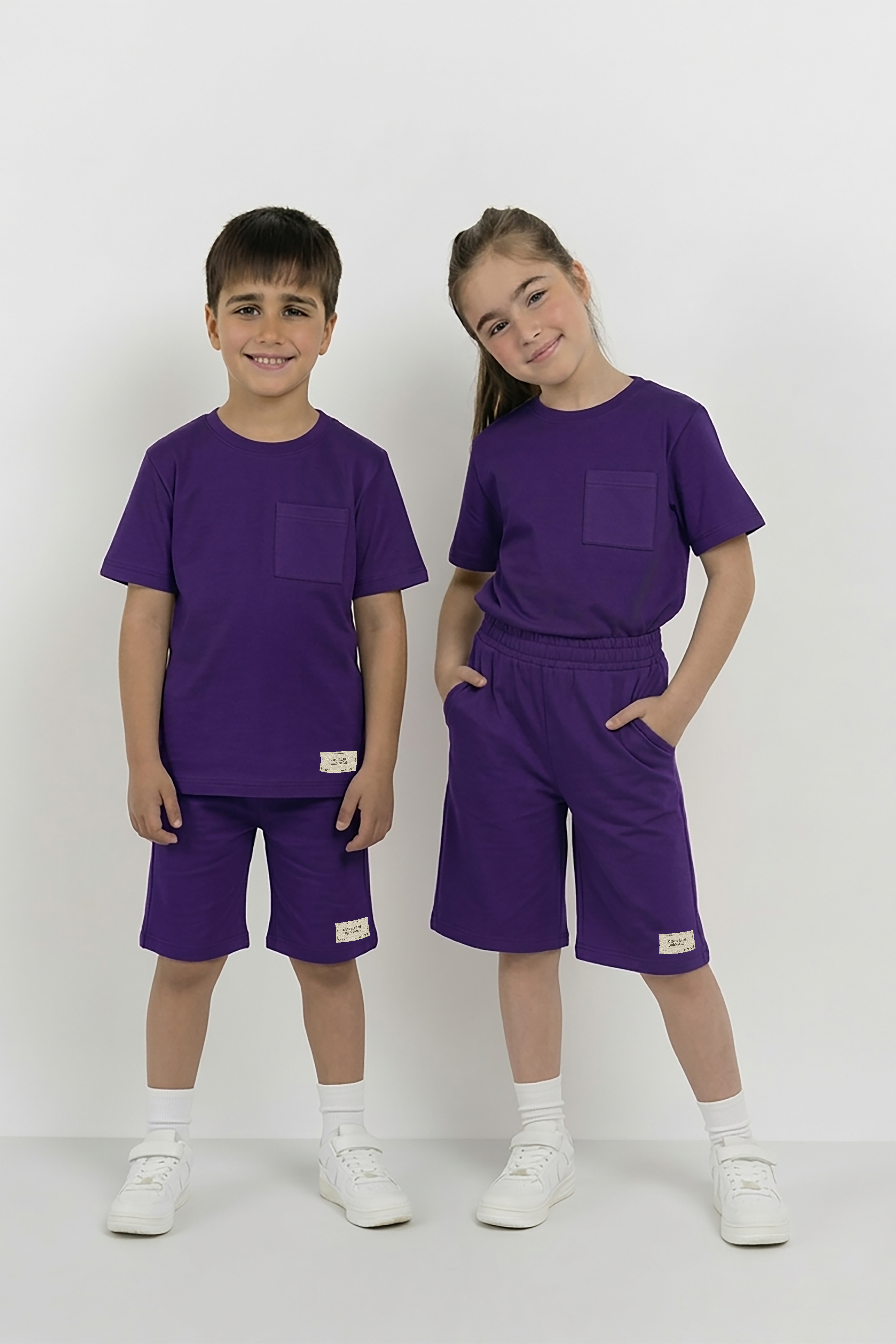 Dark Purple Co-ord Set - Cotton Lycra