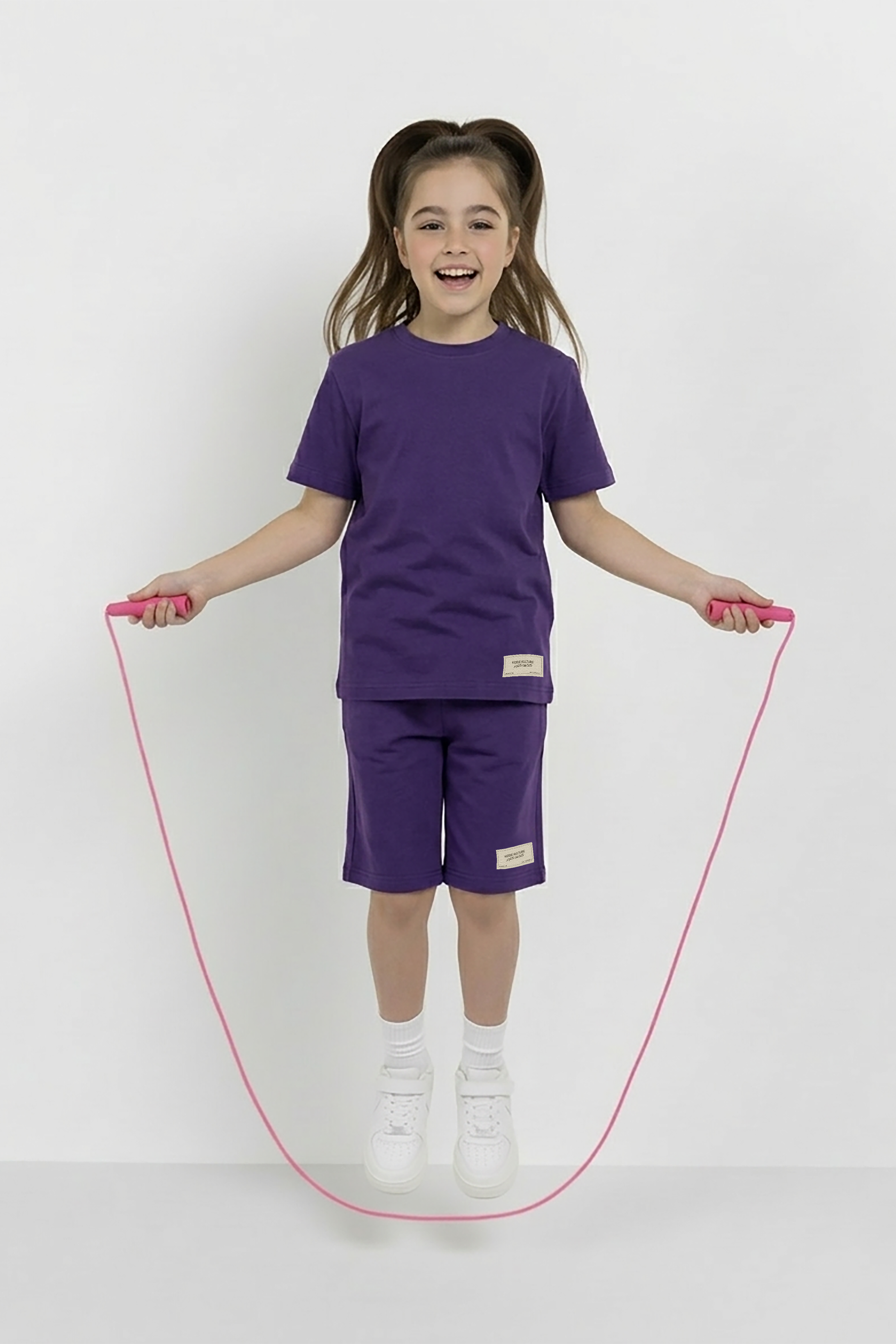 Dark Purple Co-ord Set - Cotton Lycra