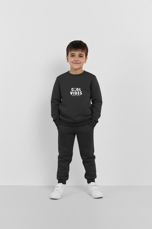 Charcoal Cool Vibes Sweatshirt & Trouser Set