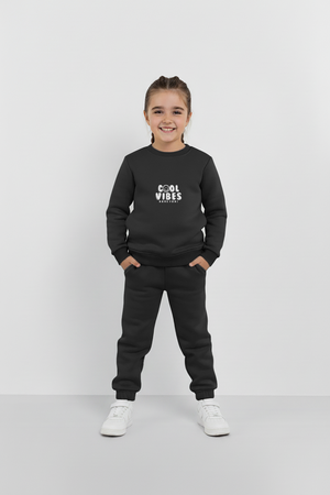 Charcoal Cool Vibes Sweatshirt & Trouser Set