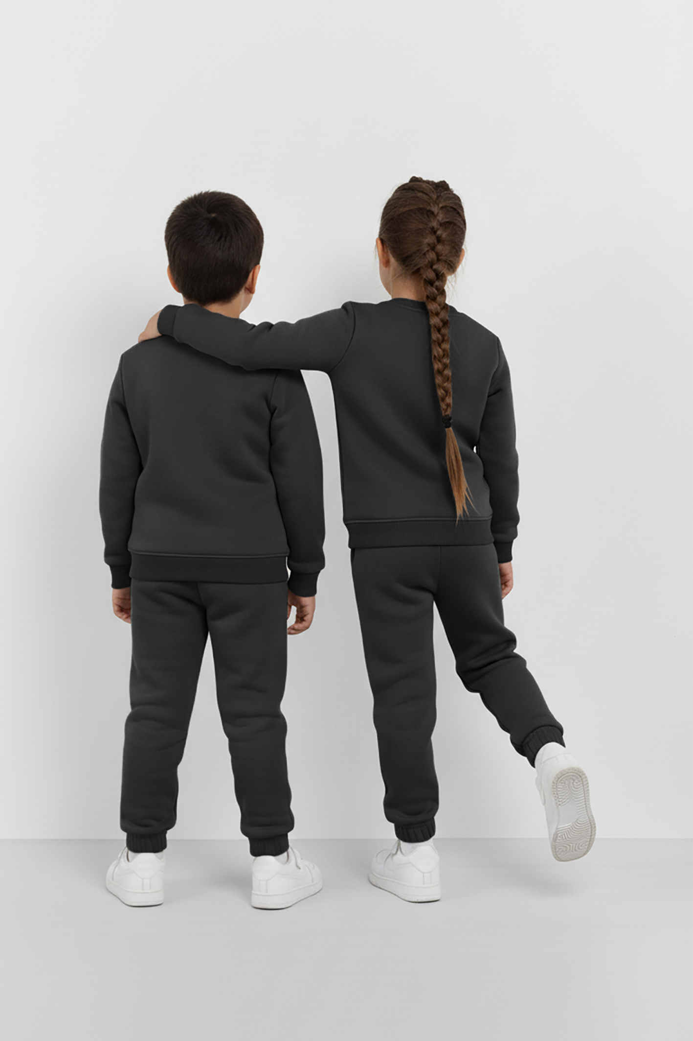 Charcoal Cool Vibes Sweatshirt & Trouser Set
