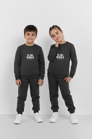Charcoal Cool Vibes Sweatshirt & Trouser Set