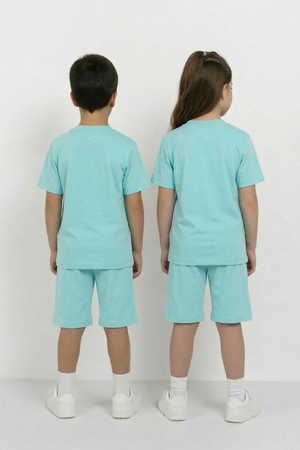 Sea Green Co-ord Set - Cotton Lycra