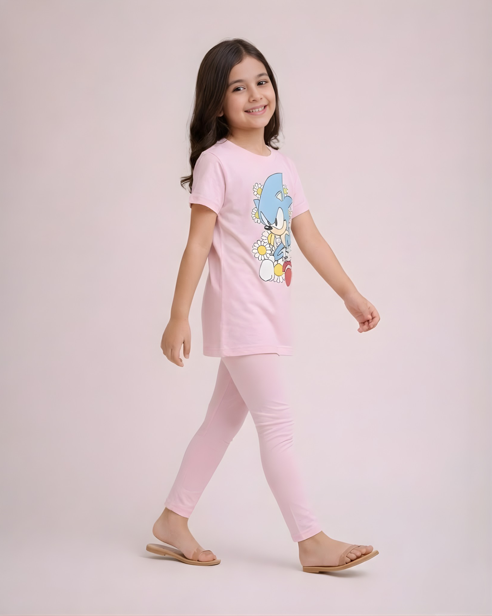 Sonic Style Graphic Tee & Legging Set