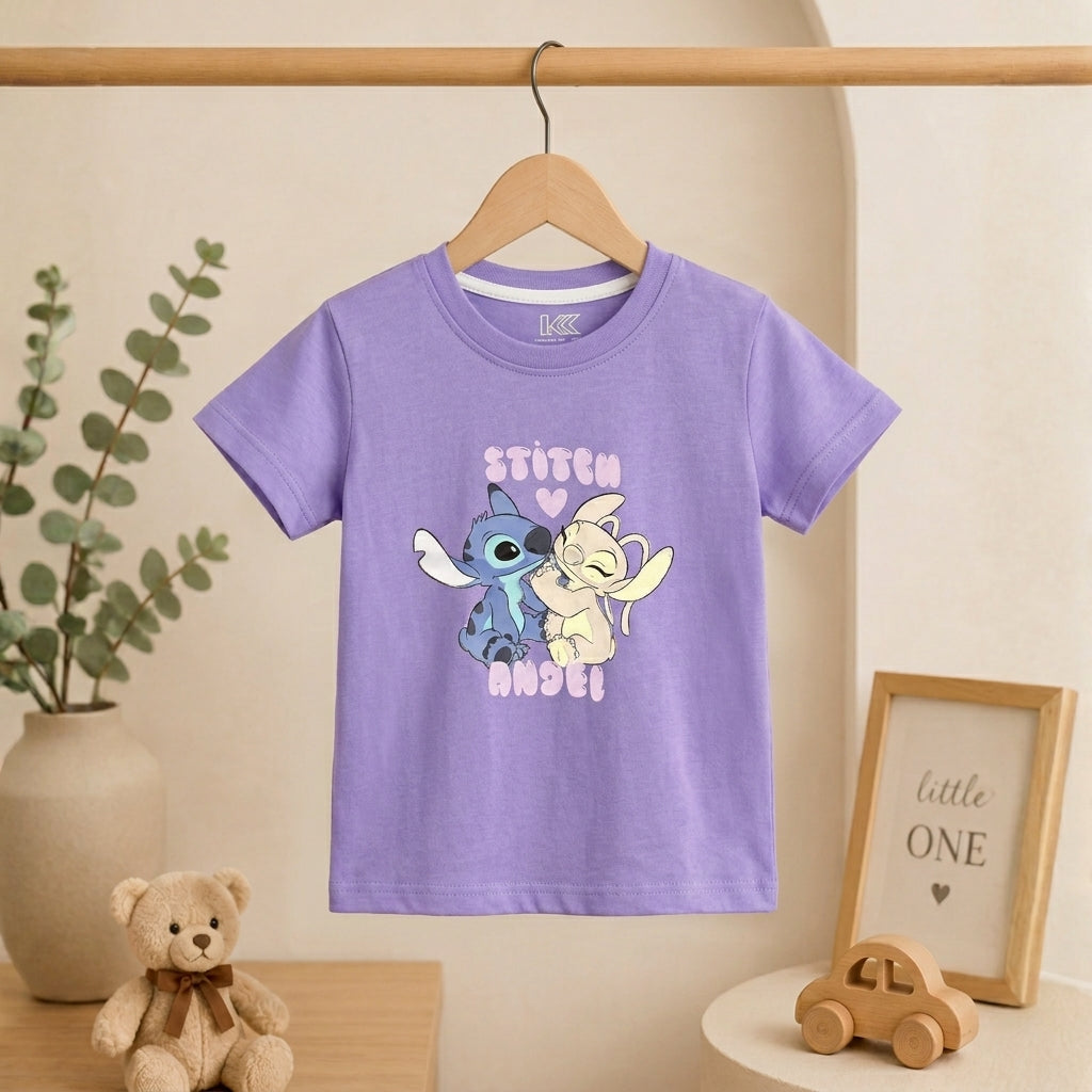 Girls Printed T-Shirt Pack | Stitch & Kitten Tees