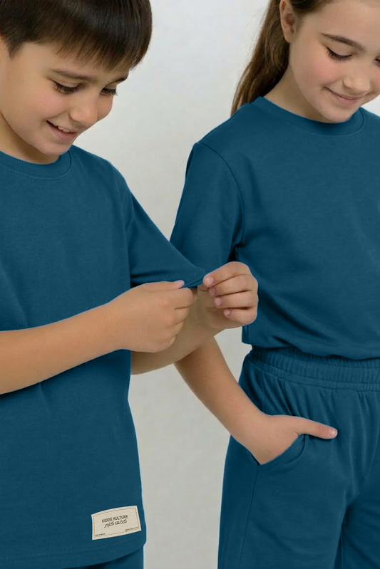 Teal Co-ord Set - Cotton Lycra