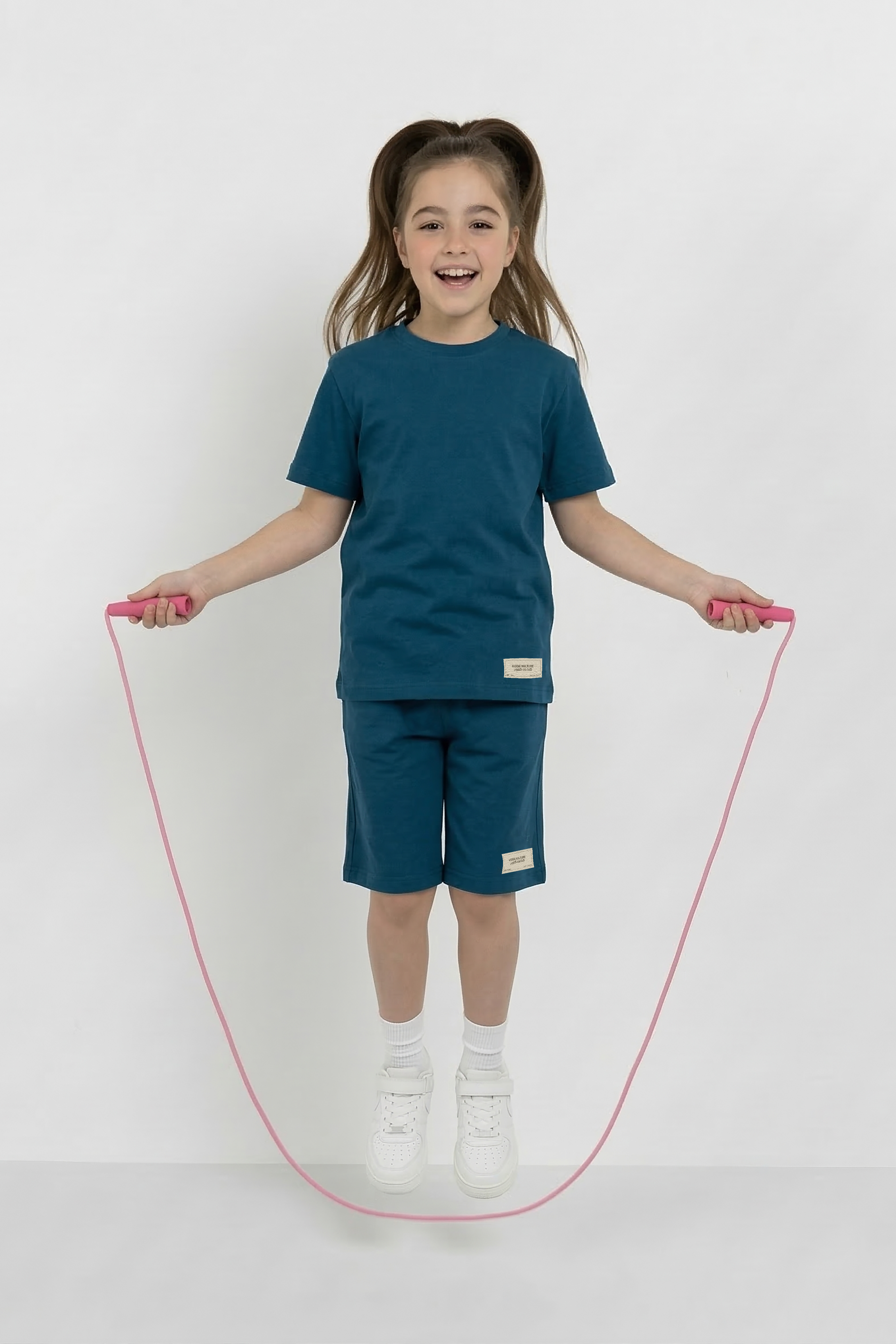 Teal Co-ord Set - Cotton Lycra