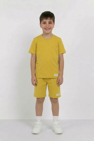 Yellow Co-ord Set - Cotton Lycra